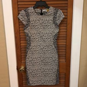 DVF black and white dress